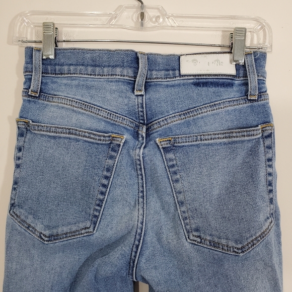 Re/Done Jeans 90's High Rise Ankle Crop Retro Boho Casual Denim Size 26 - Picture 6 of 12